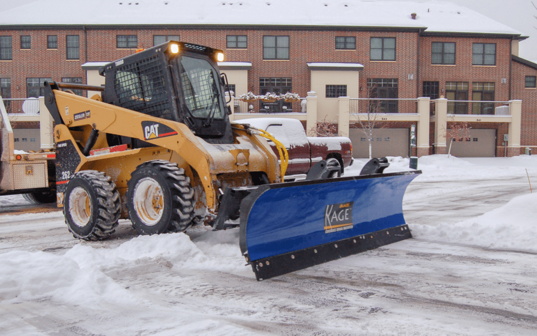 Kage SnowFire snow blade on CAT 262