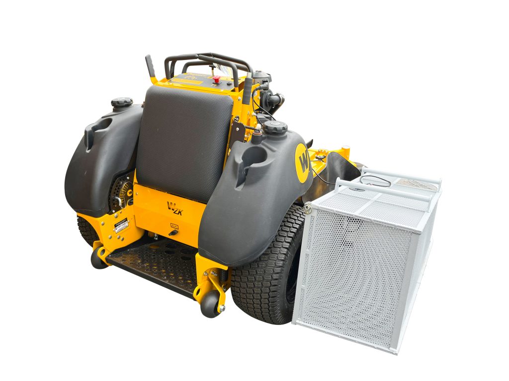 Stand On Mower with KAGE grass catcher