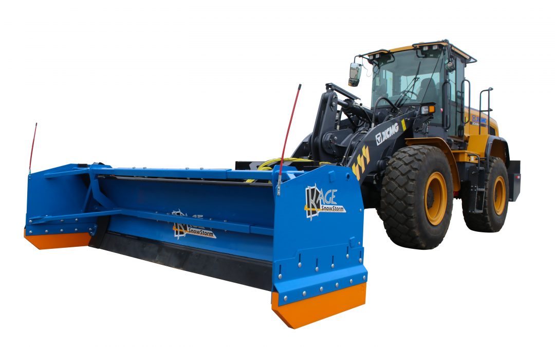 SnowStorm Snow Pusher on XCMG Wheel Loader