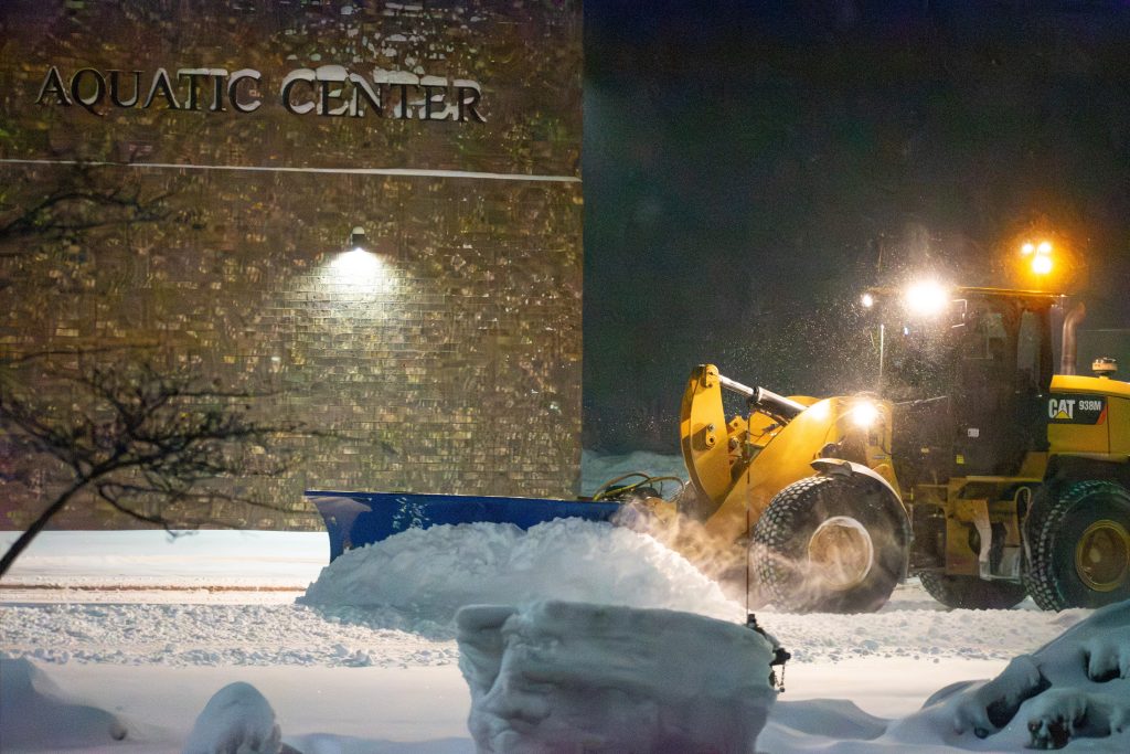 SnowDozer Snow Blade Windrowing By Aquatic Center